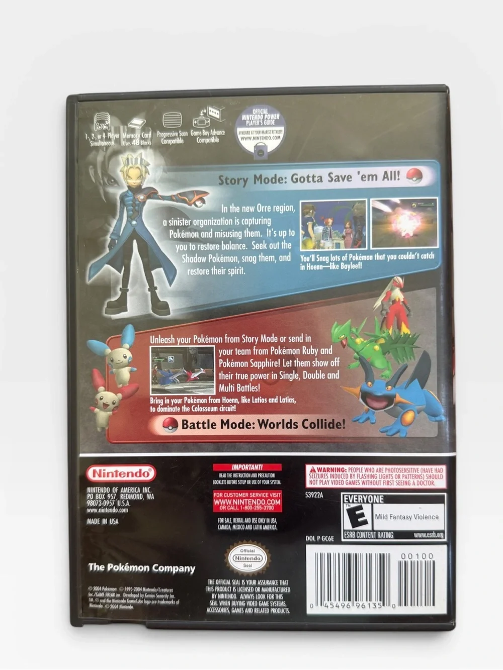 Pokemon Colosseum Nintendo GameCube Tested Works Original Case